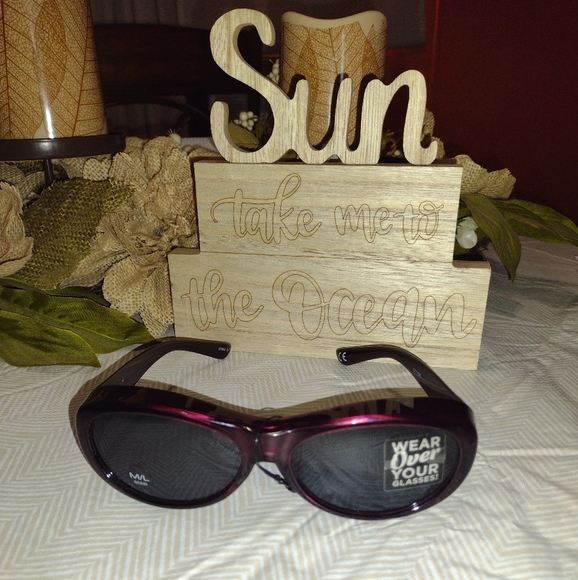 Solar Shield Dioptics Rectangle Wine Sunglasses - Picture 1 of 9